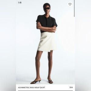 Cos white wrap skirt with tag on it (will dry clean prior to sending)